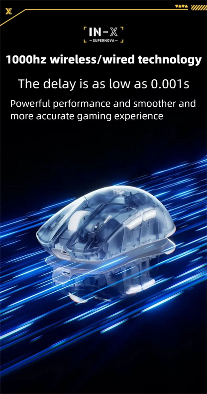 INPHIC INX SE Lightweight Wireless Gaming Mouse 12800DPI Flagship Touch 1000HZ Wireless Mouse Suitable for Desktop Laptops