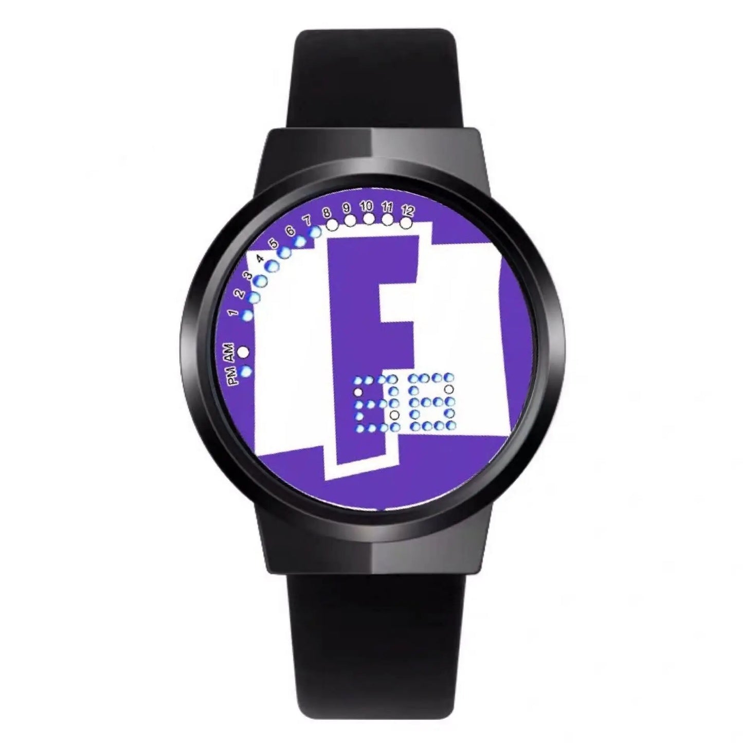 Reloj Fortnite de moda cute, cartoon y kawaii personalizado con luz nocturna LED táctil, reloj electrónico para estudiantes, regalo para amigos
