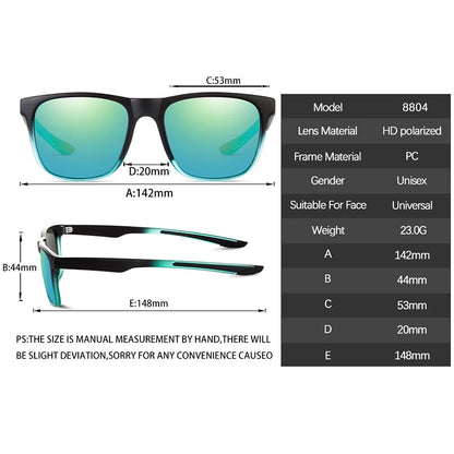 Fashion Sun Glasses Square Polarized Sunglasses man Driving Fishing Luxury Brand Designer UV400 Eyewear
