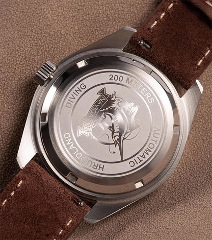 Hruodland 2026 new retro 41MM men's automatic mechanical watch Hangzhou K1 glass stainless steel waterproof 20Bar C3 reloj hombr