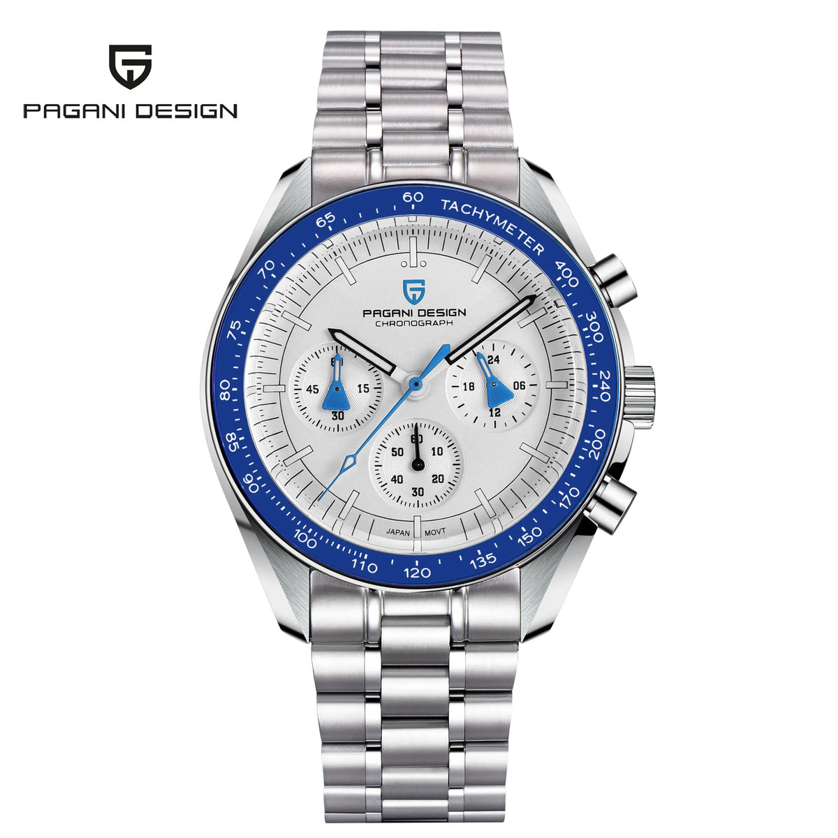 PAGANI DESIGN 2026 New Saturn Men's Watches Quartz Watch For Men Light Tan Sport Chronograph AR Sapphire Crystal Wrist Watch Men