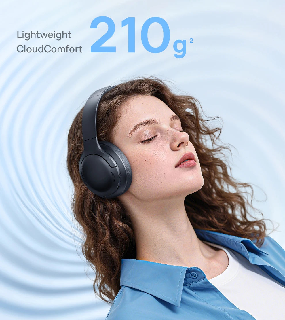 Baseus kabellose Bluetooth 5.3 Over-Ear-Kopfhörer – HiFi-40mm-Treiber, faltbares Headset mit 70H Wiedergabezeit und Spatial Audio