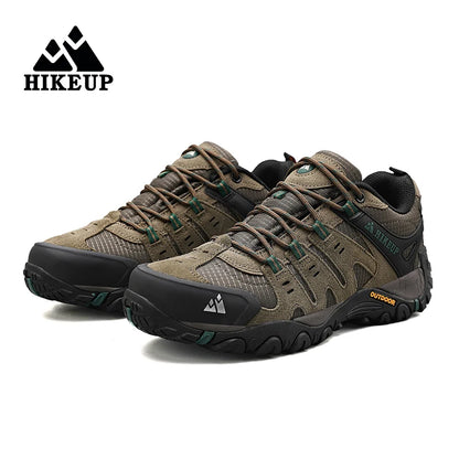 HIKEUP Herre-vandresko i ruskind, udendørssko, slidstærke herresko til trekking, vandring, jagt og taktiske sneakers