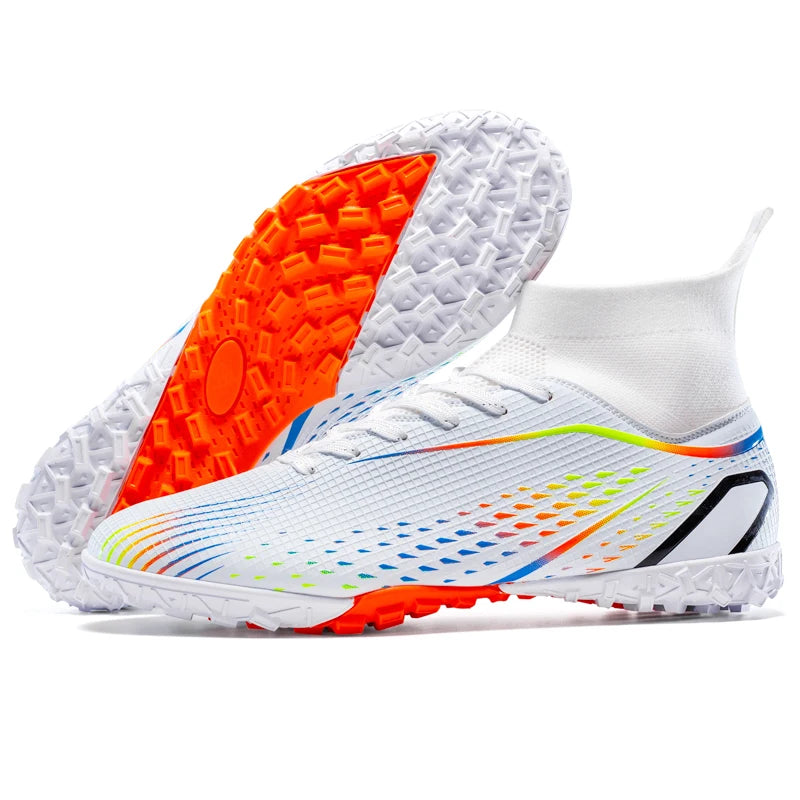 Men’s Outdoor Football Boots Professional Training Soccer Shoes Soccer Cleats Turf Futsal Match Grass Unisex Non-Slip Breathable