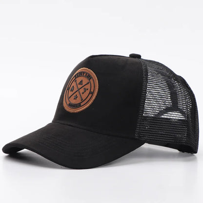 Letní síťovaná baseballová čepice pro ženy a muže s písmenkovou nášivkou, snapbacková čepice, ležérní, prodyšná, unisex, street, hip hop, trucker čepice