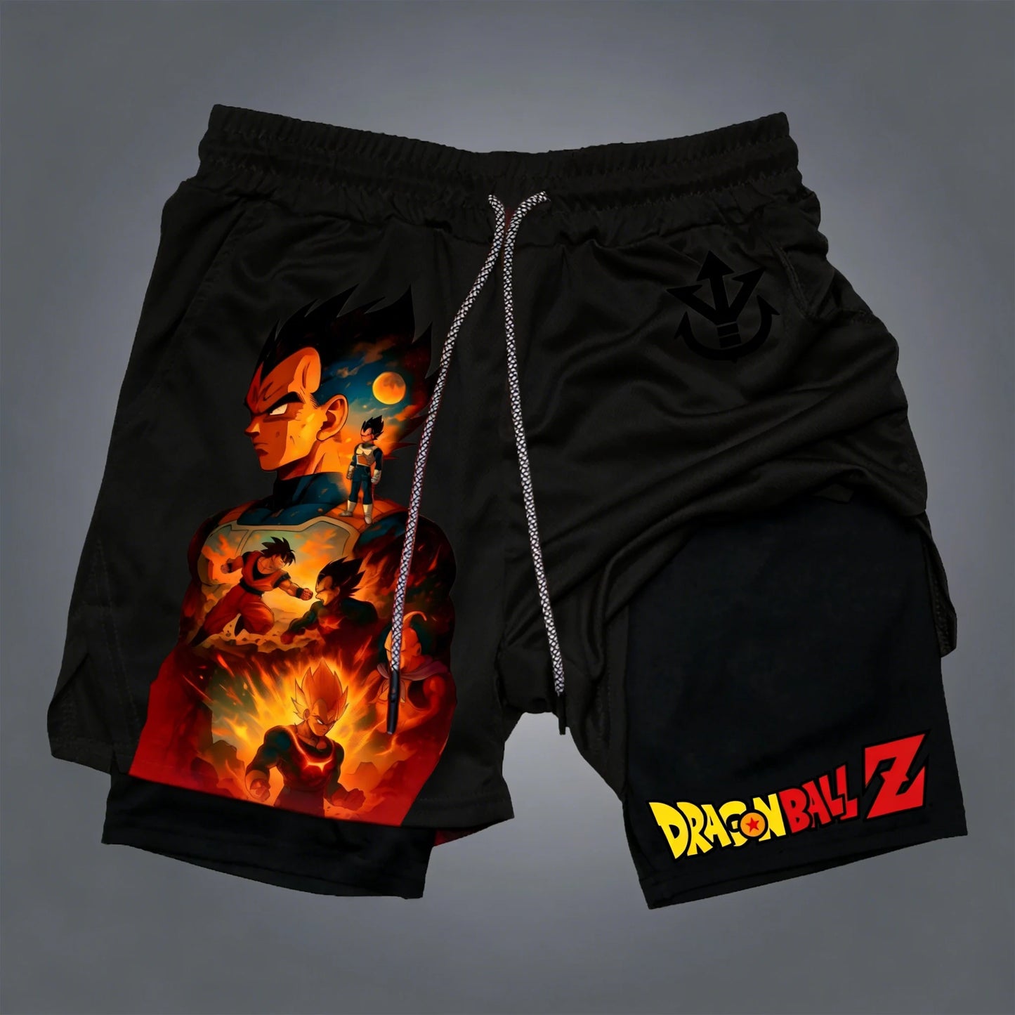 Dragon Ball Son Goku Summer Men's Bot Fitness 2025 Double-Layer Replica Two-Piece Loose-Fit Training Running Shorts Casual Pants