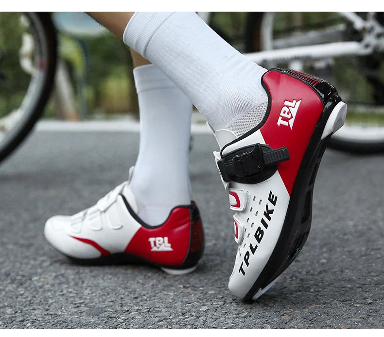 New Men’s and Women’s Bicycle Shoes Outdoor Cycling Shoes with Three Functional Soles Professional Training Shoes