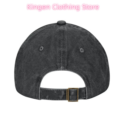 Cappellino da baseball unisex "Chicken Jockey Lava Chicken Print Steves Hat" in stile vintage, lavato e consumato, regolabile