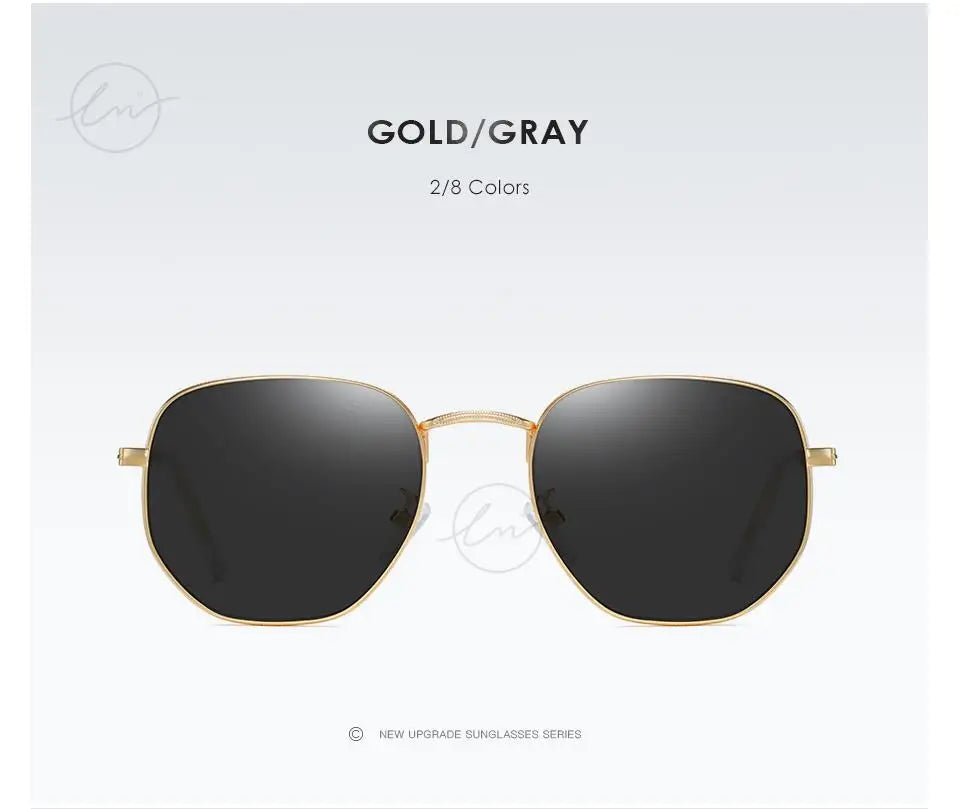 LM Kvinder Hexagon Solbriller Mænd Retro Polariserede Kørselsbelagte Spejlbriller UV400 Briller gafas de sol