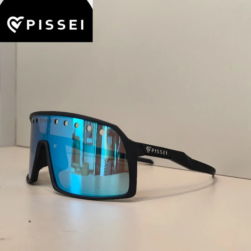 PISSEI 9406A Cykelbriller Farverige solbriller med belægning Herre TR90 Anti-UV400 Briller Dame Sportscykel-solbriller