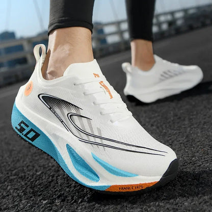 Unisex 2025 pilnos anglies plokštelės bėgimo bateliai – profesionalūs maratono varžybų lengvi, elastingi, amortizuojantys ir kvėpuojantys sportiniai kedai