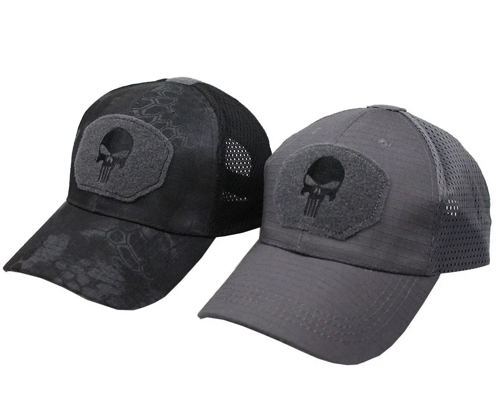 Camouflage Baseball Cap Mesh Breathable Special Forces Tactical Camo Hat Skull Duck Visor Hat