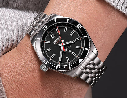 NEW 2025 CADISEN Men's Watches Mechanical Wristwatch For Men Automatic Watch Japan 8215 Ceramic Bezel 10Bar Waterproof Clock