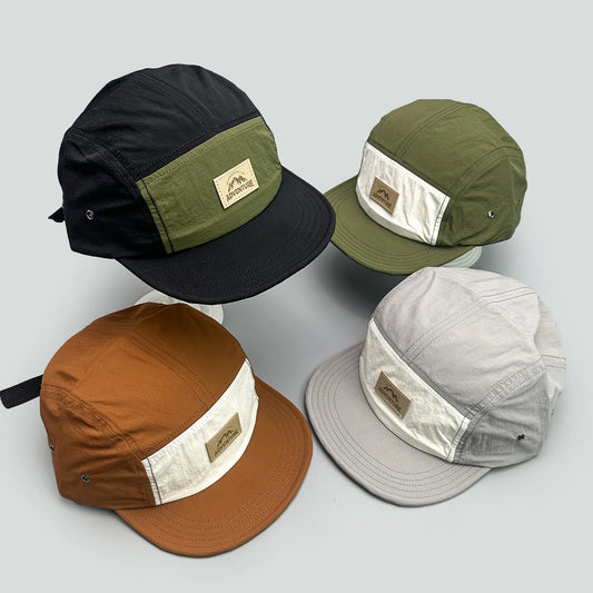 Unisex Quick Drying Outdoors Letters Baseball Hats Versatile Short Eave Fashion ins Sunshade Color Block Breathable Peaked Caps