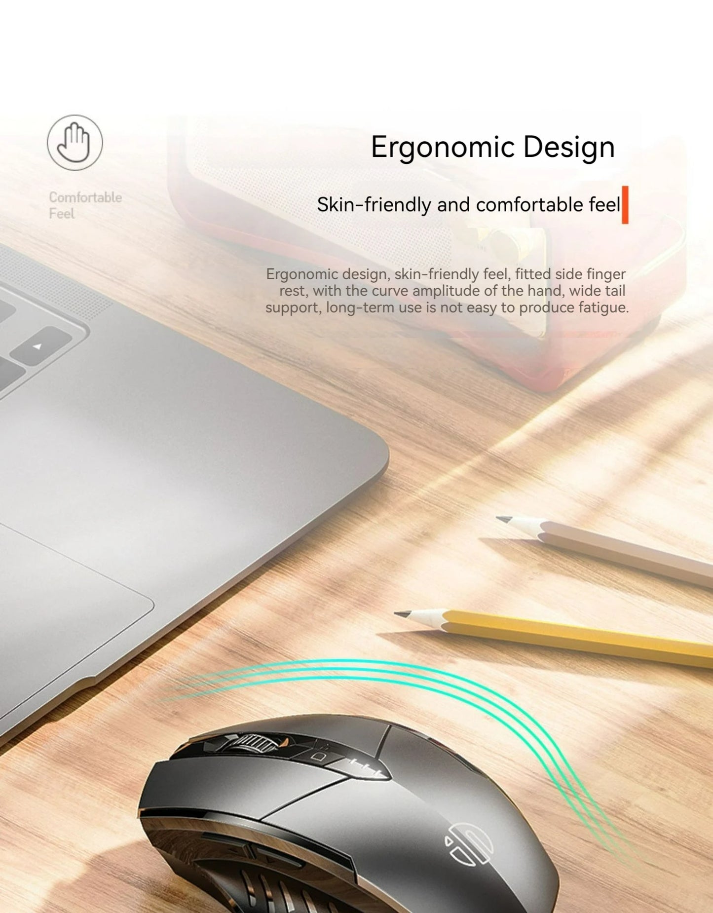 Inphic F1  2.4G BluetoWireless Mouse Office Silent Mouse  Rechargeable 6 Efficient Buttons Gaming Mouse For  Laptop Tablet PC