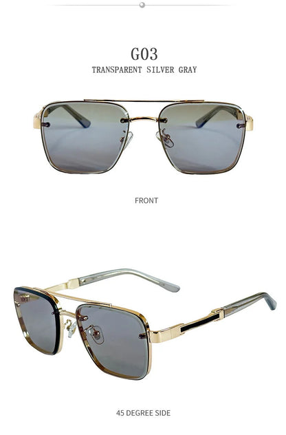 2025 Square Sunglass Men Luxury Vintage Sunglasses Women Trendy Retro Fashion Glasses Gafas De Sol Hombre Lunette Soleil Femme