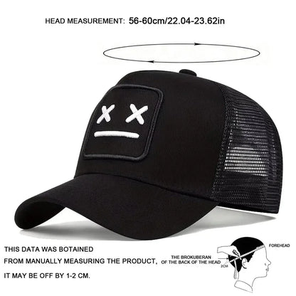 Unisex XX geborduurde baseballpetten met net, verstelbare casual petten, lente- en zomerpetten met zonbescherming voor buiten