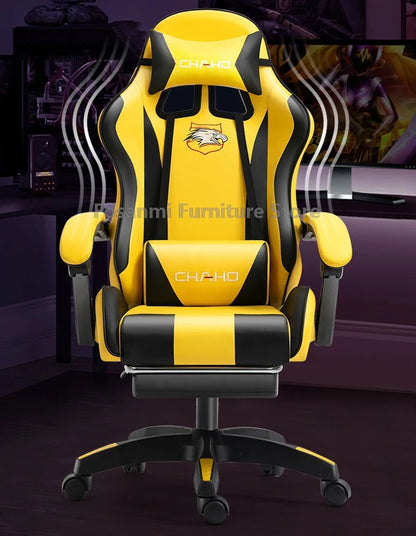 Esports Gamers Swivel Chair with Armrests Internet Anchor Racing Chair High-quality Leather Home Office Computer Gaming Chairs