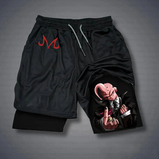 Unisex 2026 Dragon Ball Anime Men's Shorts Sportswear Quick Dry Gym Pants Double-layer 2 in 1 Shorts Y2k Summer New Streetwear