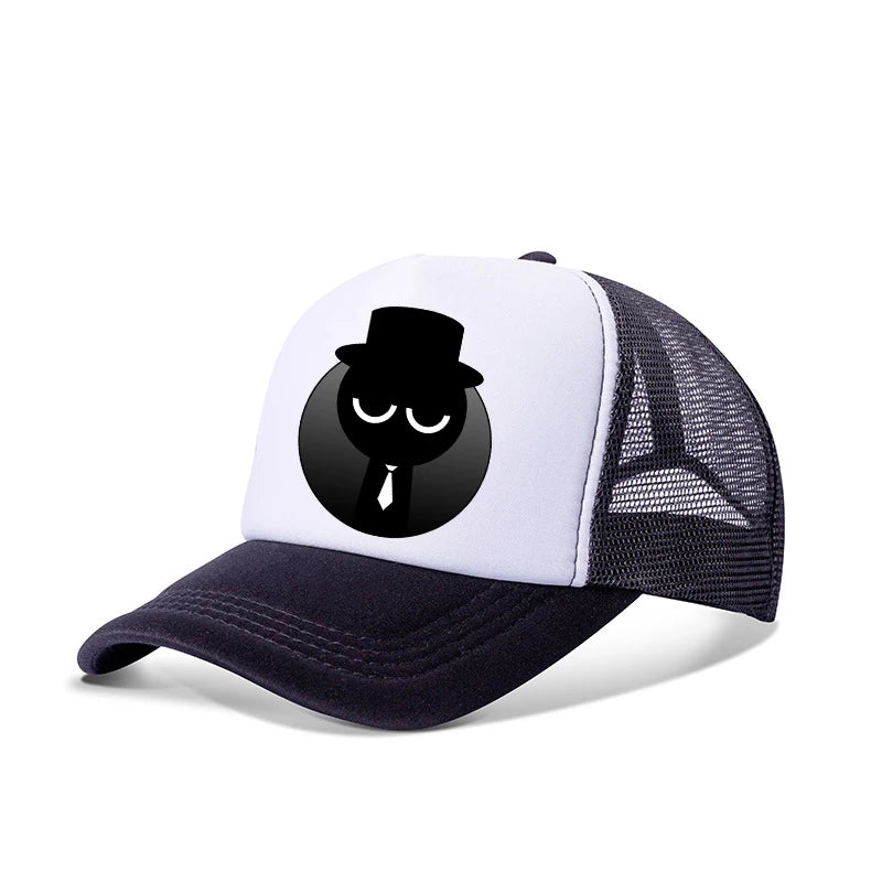 Sprunkis drenge- og pigebørn, tegneserie-baseballkasketter, hiphop-hatter til børn, åndbare mesh-hatte, søde anime-solhatte, solskærmkasketter, fødselsdagsgaver