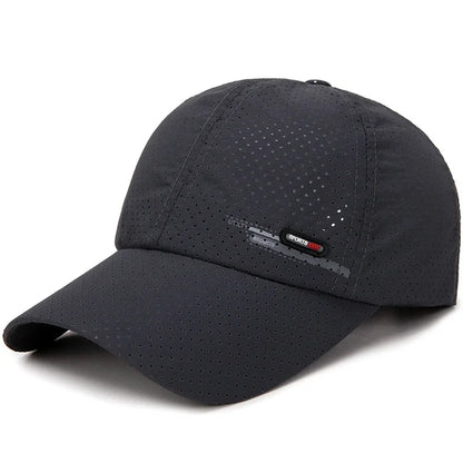 Summer New Breathable Perforated Quick-Drying Hat For Men Fishing Sun Protection Baseball Cap Cycling Travel Sports Hat