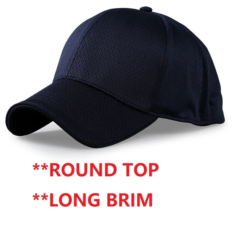 Big Head Plus Size Summer Mesh Baseball Cap for Men Women Trucker Breathable Hat Adjustable for Outdoor Sports Running