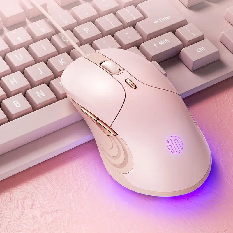 INPHIC B1 kabelgebundene USB-Maus, leise Office- und Gaming-Maus für PC und Laptops