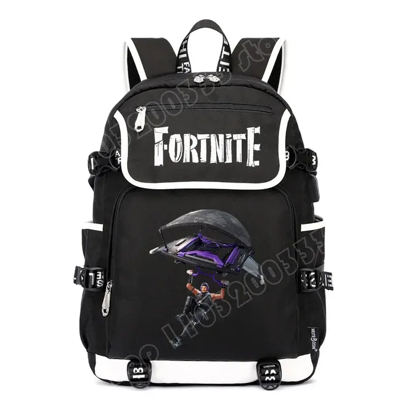 Zaino Fortnites di grande capienza, borsa a tracolla casual con porta USB, unisex, in stile anime, zaino scolastico per studenti, nuovo e alla moda, regalo di cancelleria