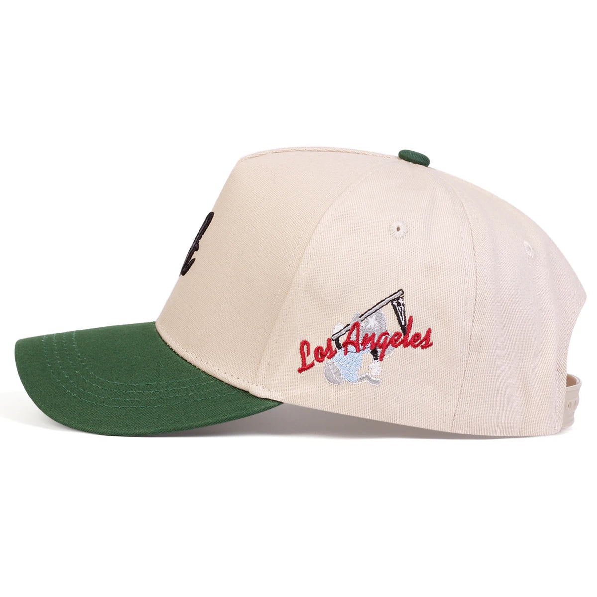 Unisex „A Letter Side Los Angeles“ siuvinėtos beisbolo kepurės, pavasario ir rudens lauko reguliuojamos kasdieninės kepurės, apsauginės nuo saulės kepurės, sportinės kepurės