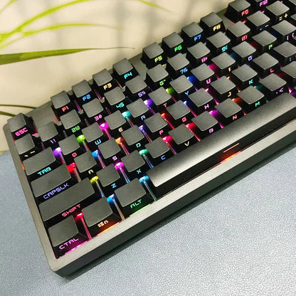 131 Tasten seitlich gravierte, hintergrundbeleuchtete Keycaps für mechanische Tastaturen mit Cherry MX Switches, OEM-Profil, ABS-Keycaps, individuelle Tastenkappen für DIY