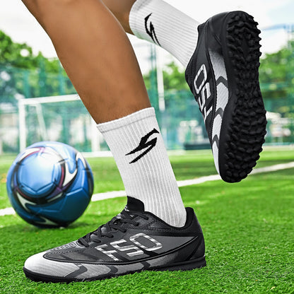 Chaussures de football basses populaires, crampons cassés, modèles unisexes TF et FG, 2 couleurs au choix, respirantes et antidérapantes