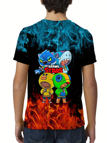 Newest 2026 Brawl Stars 3D Print Tops Cartoon Children Short Sleeve T-shirt Summer Popluar Men Funny Tees