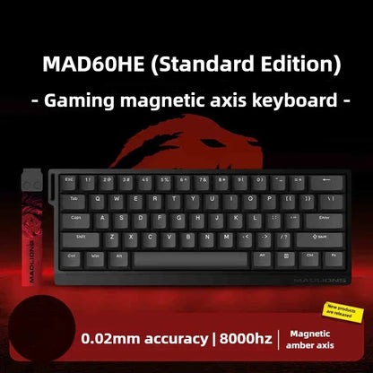 FGG MAD60 Gaming RGB Magnetic Axis Keyboard Game Dedicated Full Key Hot Swap Quick Response Entry Level Custom Gaming Keyboard