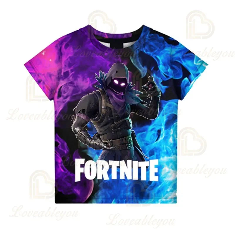 Camiseta 3D Fortnite Victory Game para bebé, ropa infantil Harajuku, camiseta para niños, diseño adorable Battle Royale Hero, tops para niños y niñas