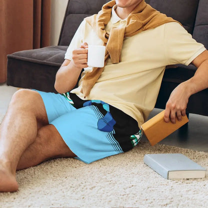 Custom Megaman Video Game Mega Man Short Pajama Pants Men Sleepwear Sleep Lounge Bottom Shorts Sleeping Pants