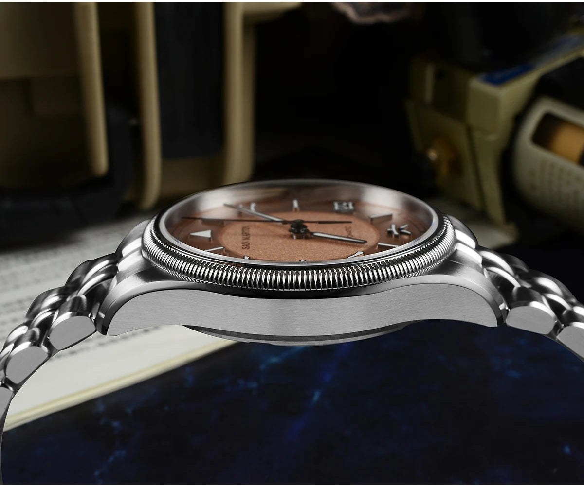 San Martin 39.5mm Men Pilot Watch YN55 Automatic Mechanical Aviation Watches Chinese Style Original Design SN0033 Field Watch