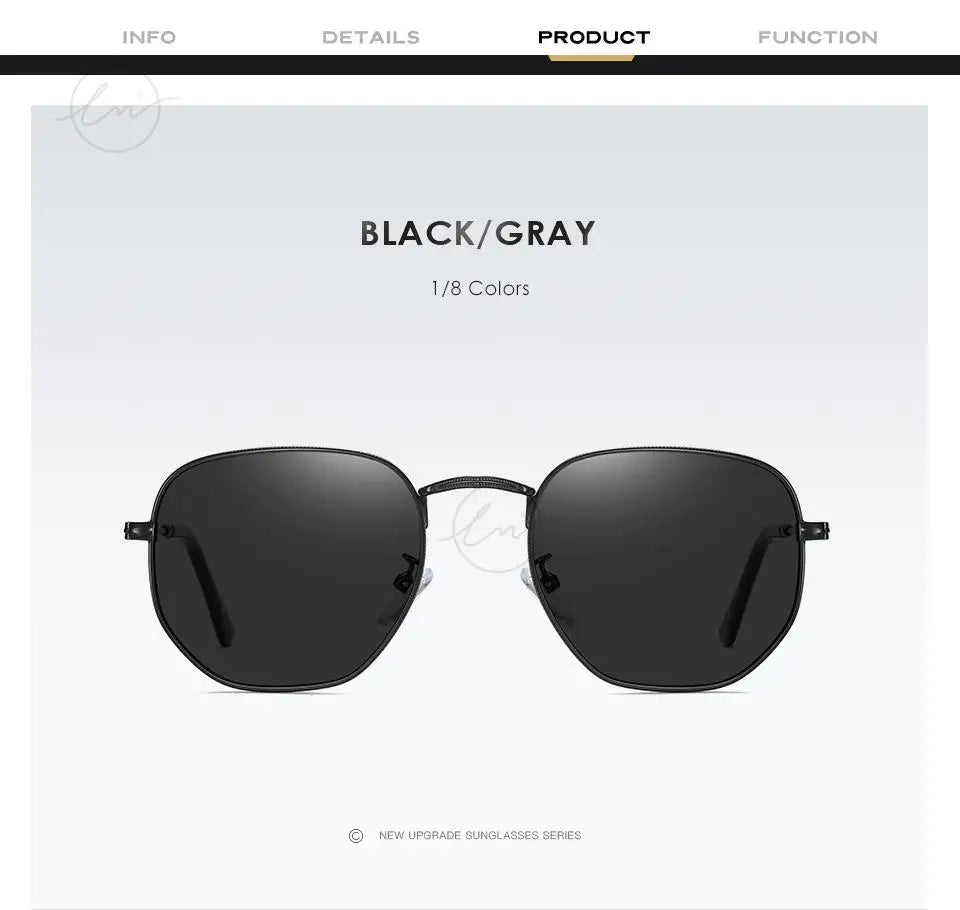 LM Kvinder Hexagon Solbriller Mænd Retro Polariserede Kørselsbelagte Spejlbriller UV400 Briller gafas de sol