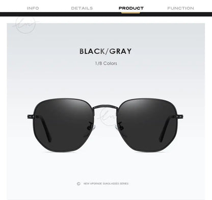 LM Kvinder Hexagon Solbriller Mænd Retro Polariserede Kørselsbelagte Spejlbriller UV400 Briller gafas de sol