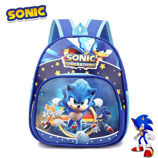 New Year Blue Hedgehog Theme Cute 3-5 Years Old Backpack Sonic Anime Figurine Lightweight Comfortable School Bag Children's Gift