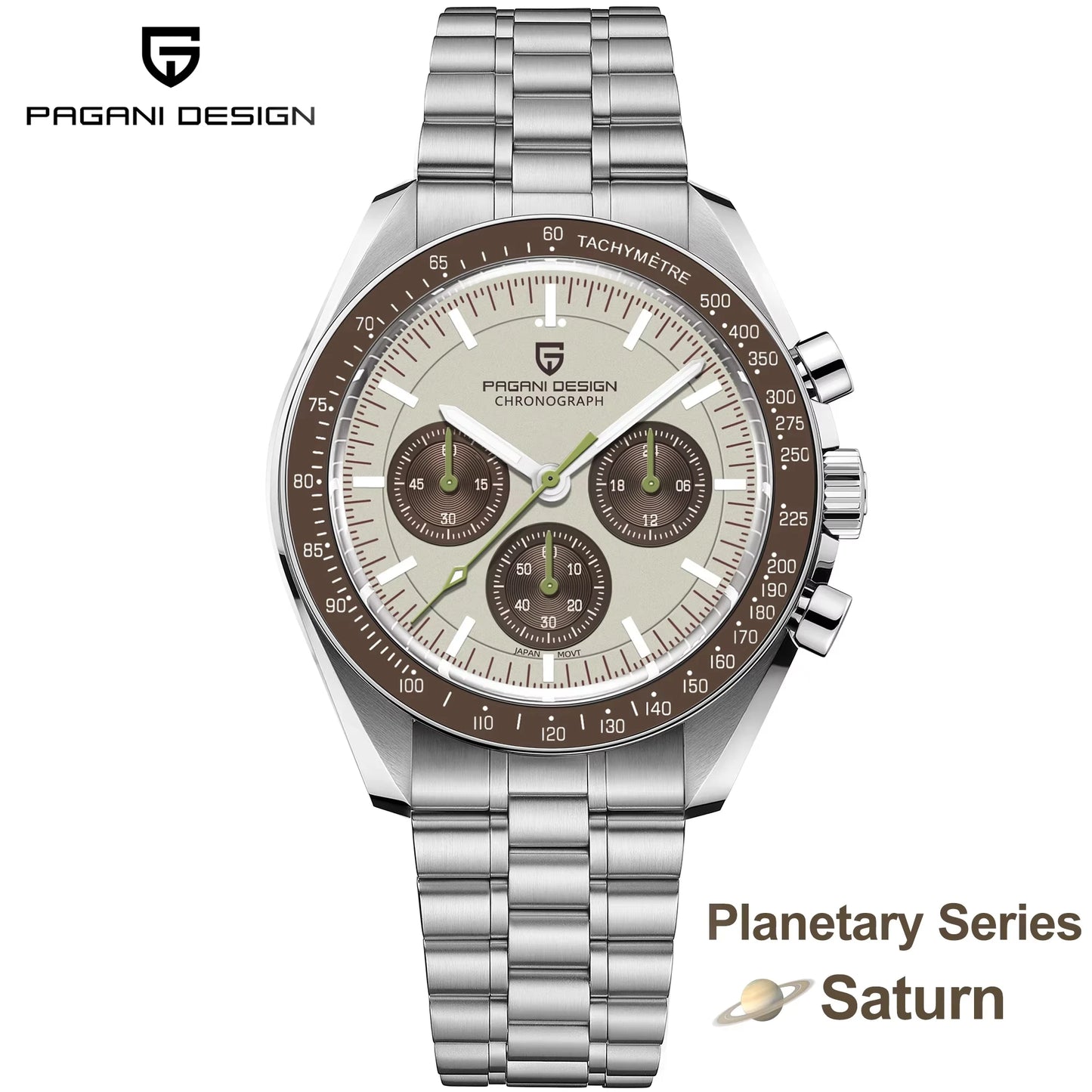 PAGANI DESIGN 2026 New Moon Watch Retro Luxury Quartz Watches For Men Stainless steel Luminous waterproof Sport Chronograph Man