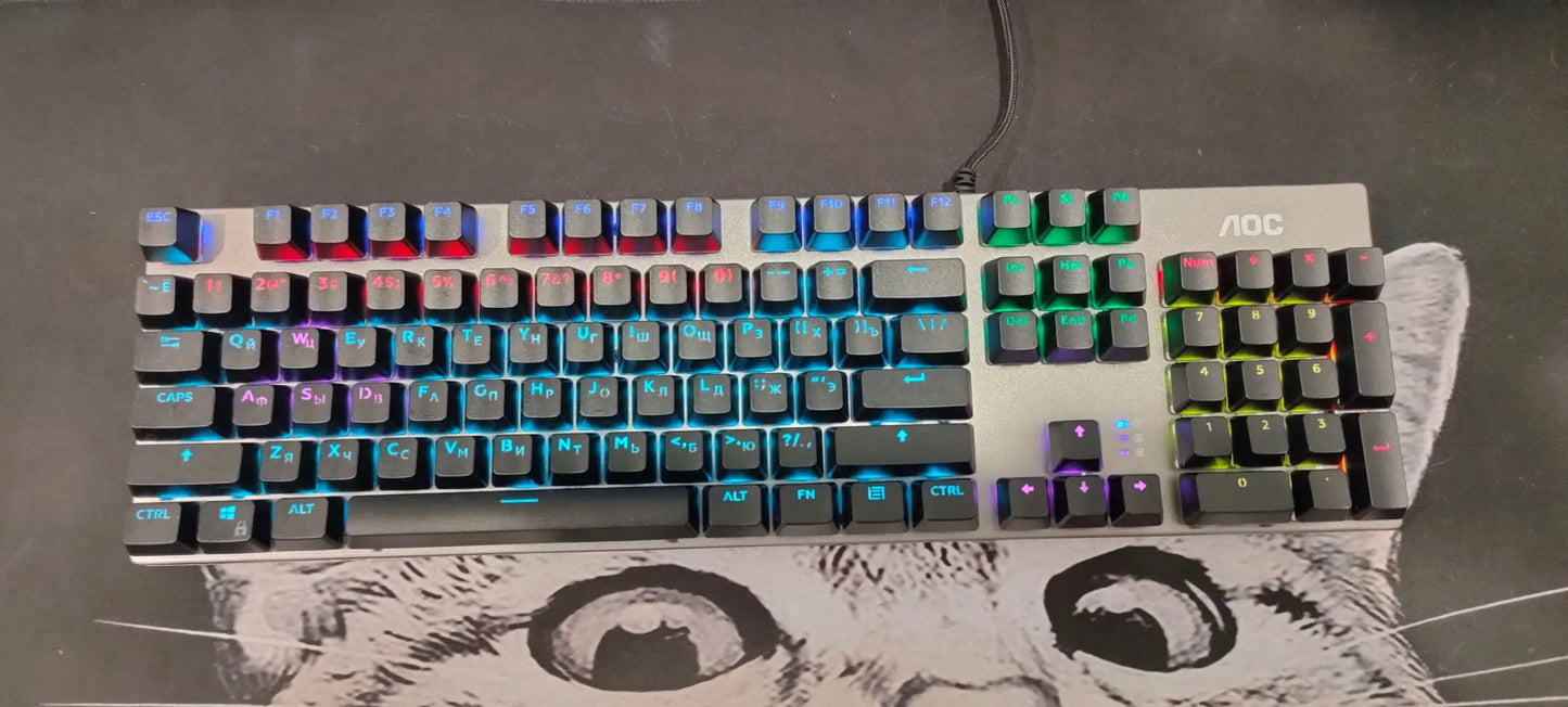 GK410 104 Full Keys Hot Swap Metal Panel Mechanical Keyboard RGB Light Green Black Tea Redaxis non-impact game computer keyboard