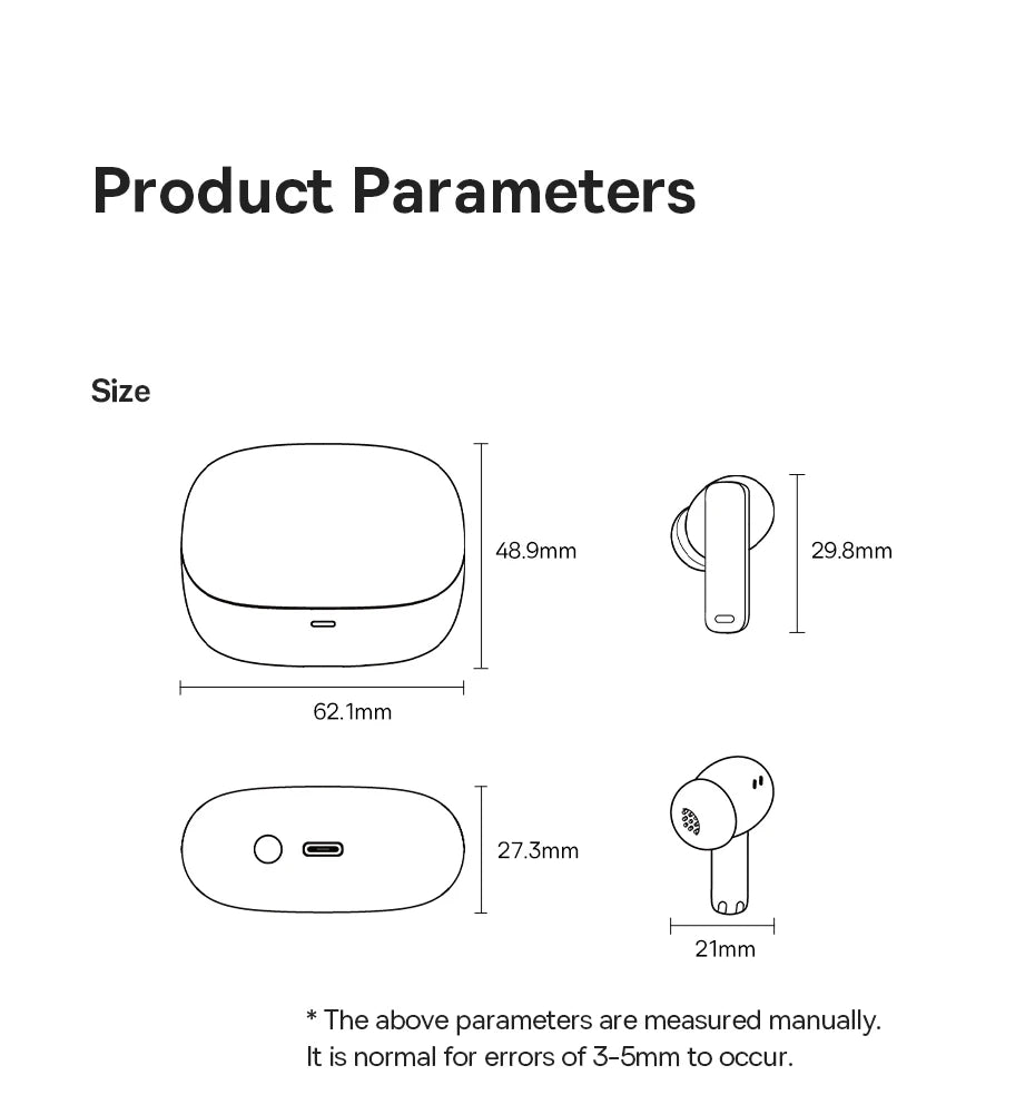 Baseus Bowie M2s ANC Wireless Bluetooth 5.3 Earbuds – 48dB Hybrid Noise Cancelling 3D Spatial Audio HiFi Earphones with Mic