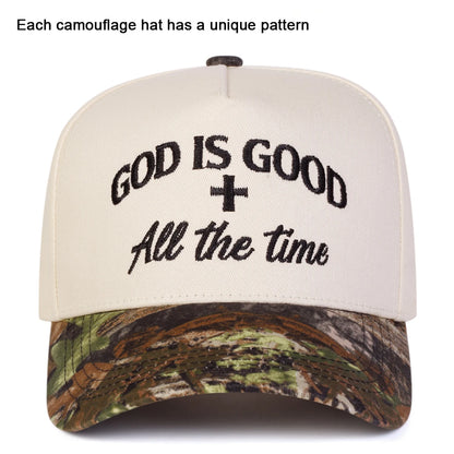 Casquettes de baseball unisexes avec broderie « GOD IS GOOD » – Printemps-automne – Chapeaux décontractés ajustables pour l'extérieur – Chapeau anti-UV – Casquette de sport
