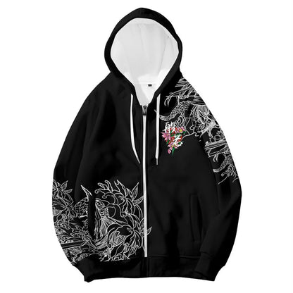 Sudaderas con capucha para hombre y niños, ropa de Año Nuevo chino con estampado 3D de dragón, moda streetwear cool, top con capucha