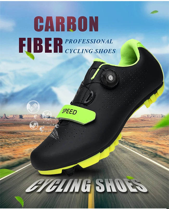 New Unisex Pedal Cycling Shoes, Flat Shoes Suitable for Mountain Sports, Pedal Self-Locking Cycling Shoes, Breathable Cycling Shoes