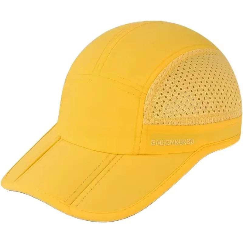 GADIEMKENSD Hitro sušeče se zložljive prenosne bejzbolske kape za moške, poletne z motivom morskih valov, vezenje, unisex športne sončne kape, kapice s snapback zapenjanjem