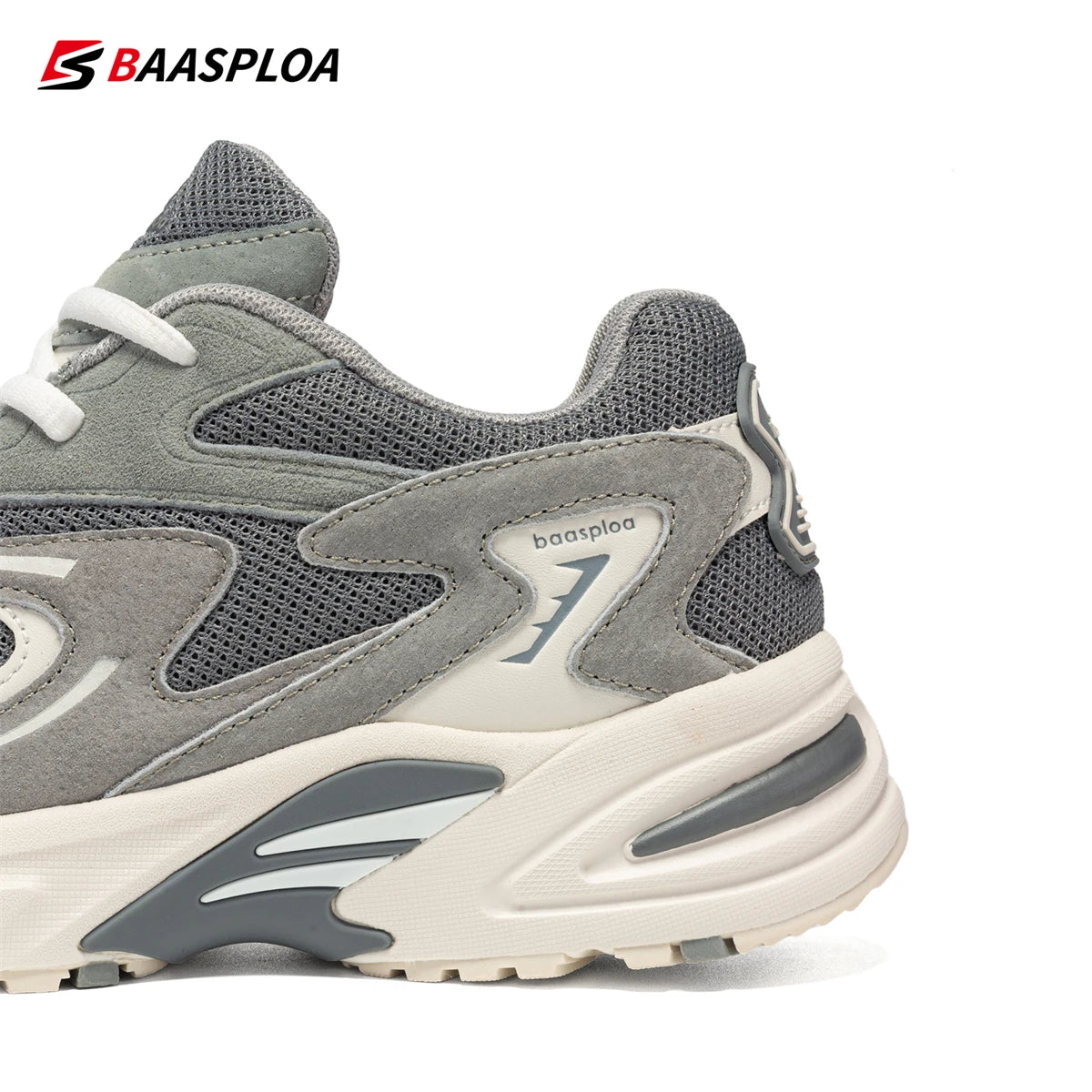 Baasploa New Running Shoes Men Outdoor Fashion Lightweight Mesh Sports Shoes Male Casual Breathable Non-Slip Walking Shoes