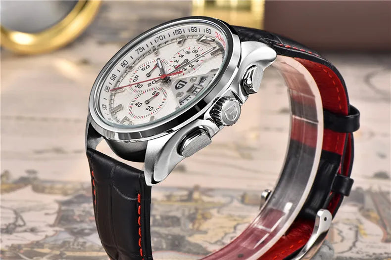 Cronógrafo PAGANI DESIGN para homem, quartzo multifunções, estilo militar de piloto, relógio masculino