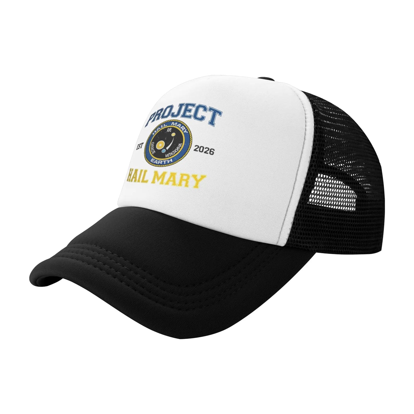 Šiltovka Project Hail Mary Mission Patch zo sieťoviny pre dospelých, hip-hop trucker čiapka, pracovná čiapka, nastaviteľný rybársky klobúk, prateľná trucker čiapka