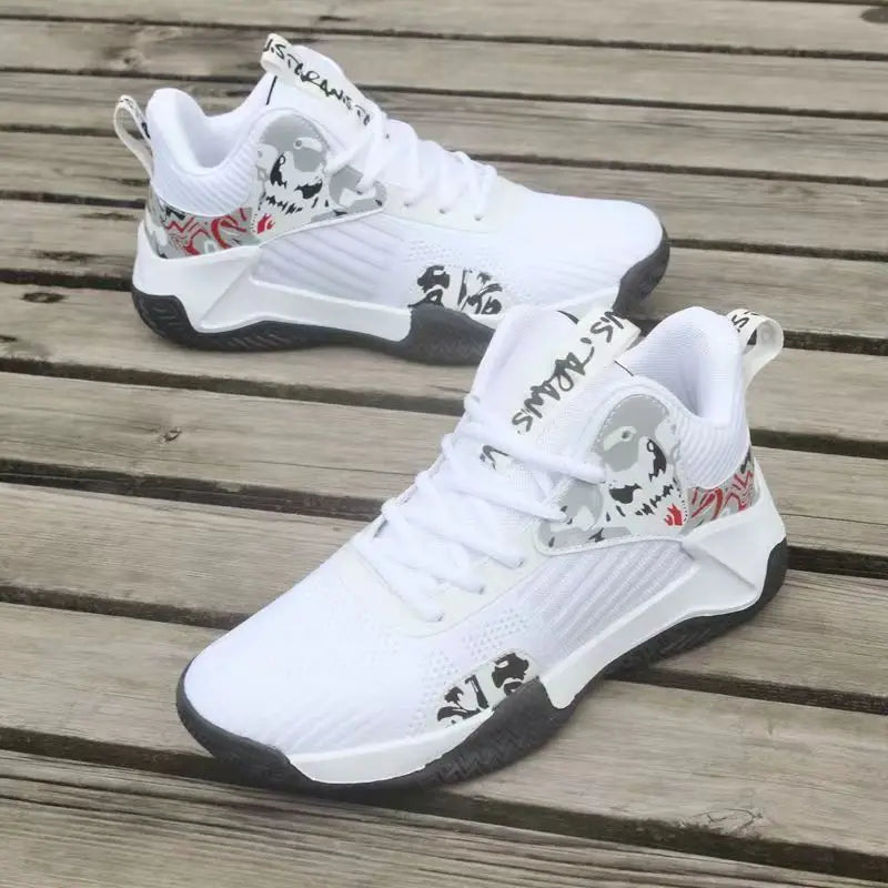 Nouvelles baskets antidérapantes pour hommes, chaussures de basket-ball montantes de luxe confortables, chaussures de course tendance et polyvalentes, chaussures décontractées